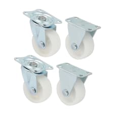 4 Pedazos Ruedas Pivotantes Polea Echador Carretilla Placa 4 Pedazos Ruedas Pivotantes Polea Echador Carretilla Placa